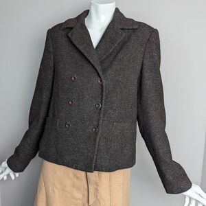 Women's Gap Blazer Vintage double breasted brown cropped jacket size 2